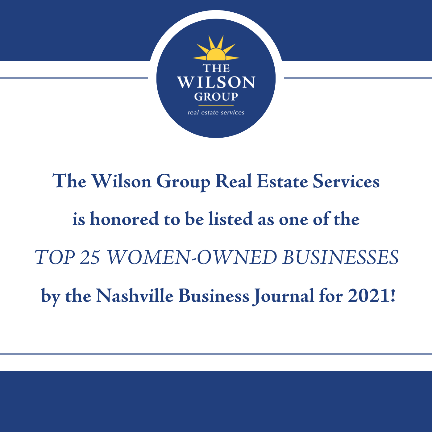 NBJ’s Top 25 WomenOwned Businesses The Wilson Group Real Estate Services